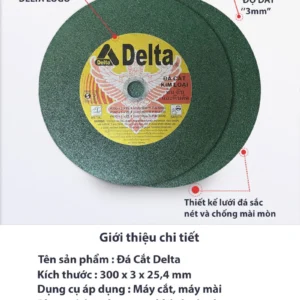 Đá cắt Delta xanh 300 x 3 x 25.4mm